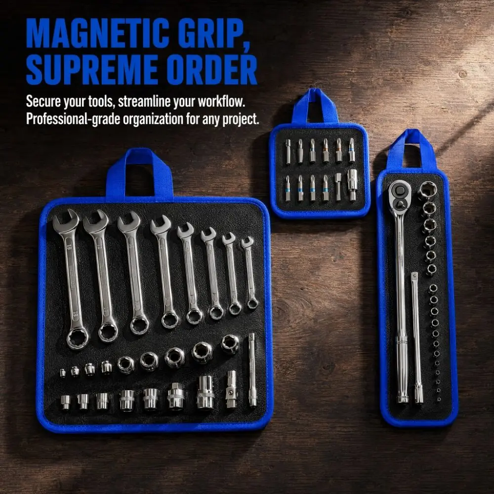 With Handle Magnetic Tool Mat Heavy-Duty Strong Magnet Magnetic Storage Mat Organizer Durable PVC Surface Non-Slip