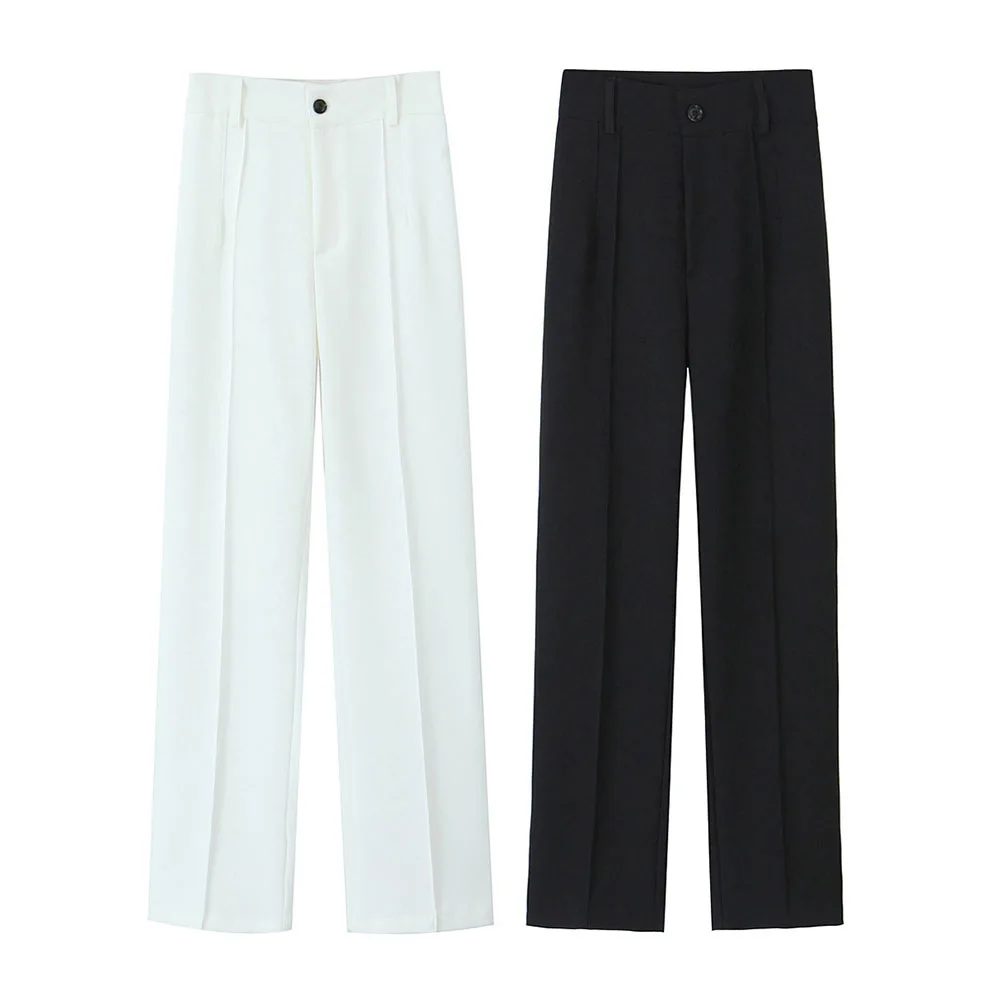 

In spring and summer of 2024, new women's straight, high-waist, slim, chic and elegant pants were designed.