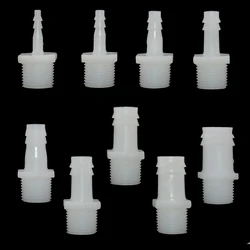 4/6/8/10/12/14/16/18/20mm To 1/2 Male Thread Barb Connector Water Hose Pipe Fitting Coupler Pe Plastic Tube Adapter