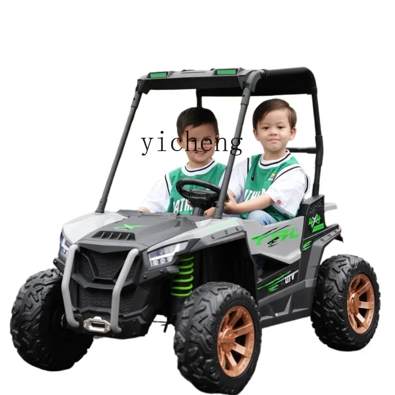 Children's Electric Car Baby Adult Remote Control Four-Wheel Automobile Belt Bike Shed Double