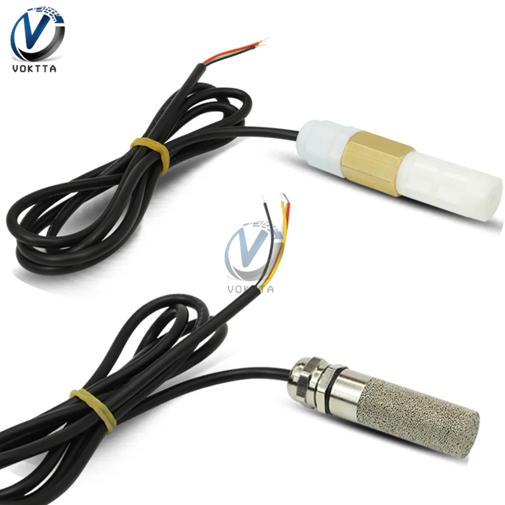 

DC5-28V Temperature Humidity Sensor Probe RS485 Modbus Sensor Transmitter Collector Waterproof Capacitance Sensors Probe