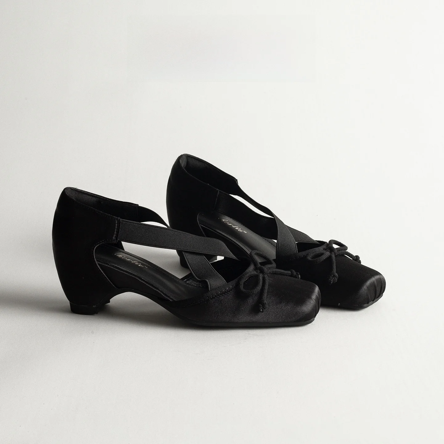 

Ballet Flat Mary Jane Shoes Women's Satin Bow Knot Square Head Padded Comfortable Slip-On Casual Fashion Footwear