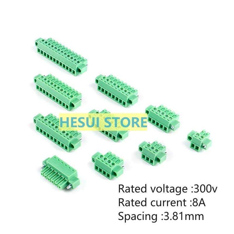 10 PCS KF2EDGKM-3.81-2/3/4/5/6/7-12P Plug with ear 3.81mm pitch terminal