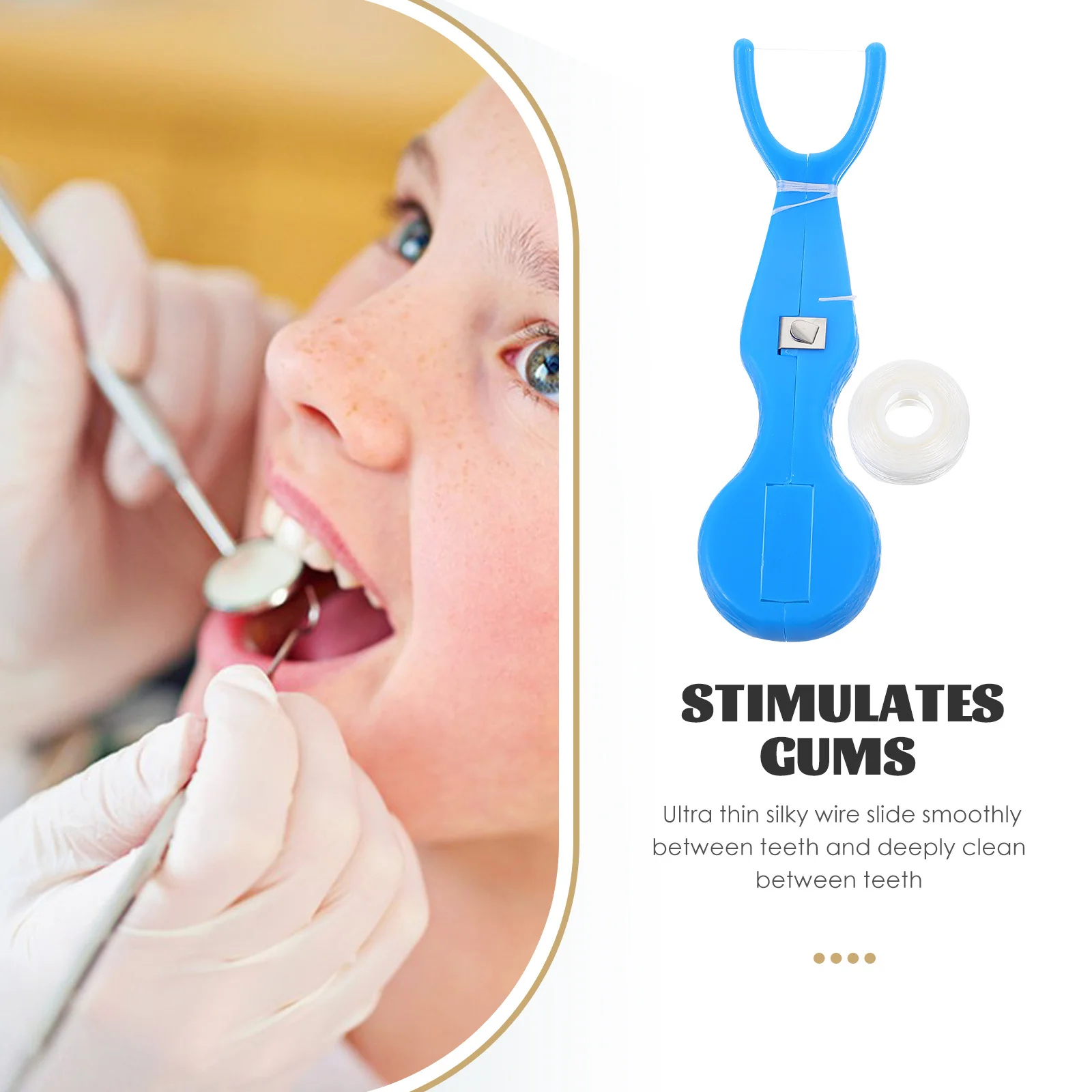 

2 pcs Dental Floss Picks Ultra Thin Silky Wire Comfort Grip Non Slip Handle Easy Back Teeth Access Plaque Removal Fresh Breath