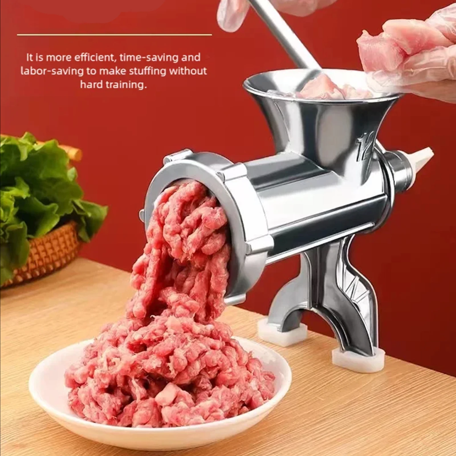 

Enema meat grinder, multifunctional meat grinder suitable for grinding meat and vegetables food grinder, kitchen essentials