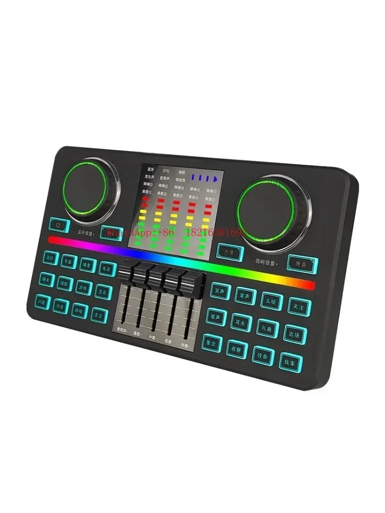 External USB Sound Card Adjustable Mixer Better V8 V9 Sound Card for Singing Live Streams
