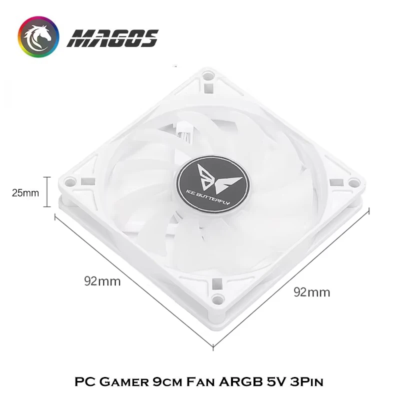 Cpu Cooler Fan 90mm 15mm Super Slim Mini ITX Case Cooling Radiator 9215/9225 15/25mm Heatsink Silent 1000-2500RPM Black White