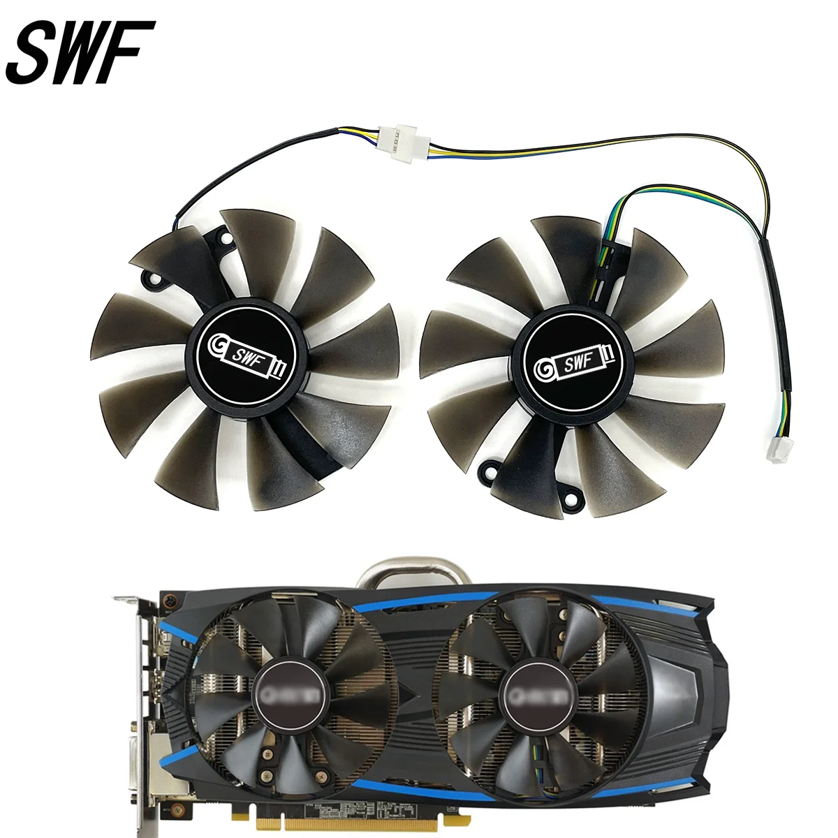 

2Pcs/set GA91S2H GTX 1060 EXOC 3GB GPU Cooler Fan For KFA2 GALAX GeForce GTX1060 EXOC 6GB GeForce GTX1060 VGA Cards Cooling Fan