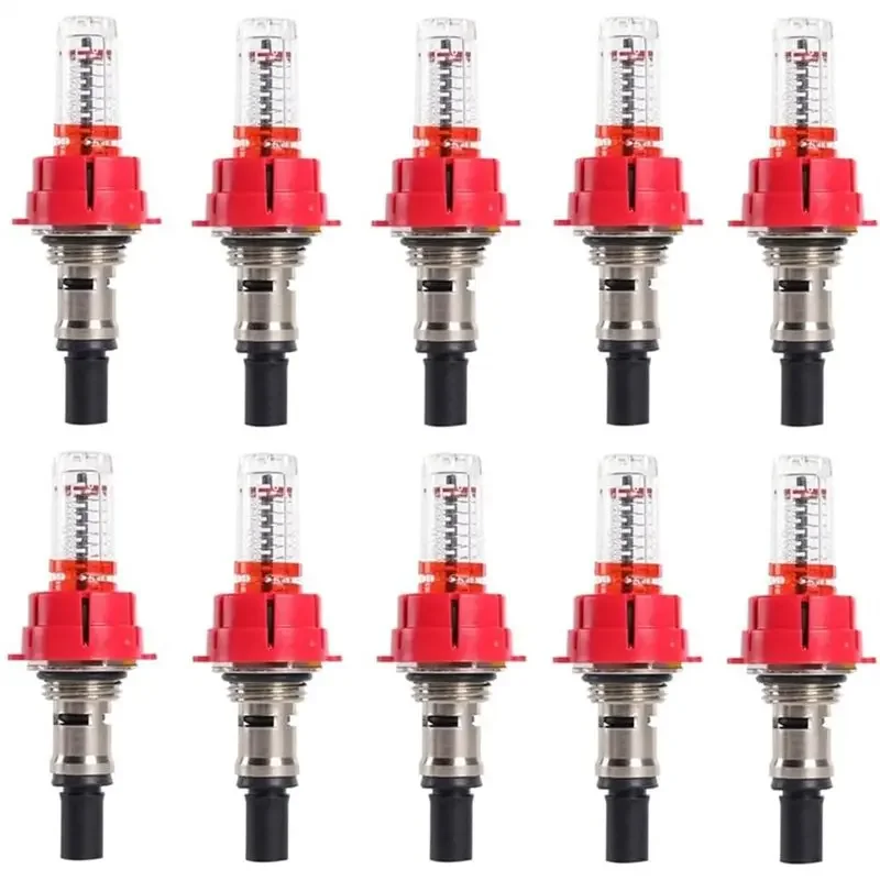 Underfloor Heating System 10 Pcs Manifold Flow Meter Visual Monitor Regulator 1/2 Durable