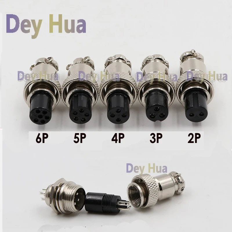 Double Plug GX12-2/3/4/5/6/7Pins Air Connector Power Cable Plug 0.3M 0.6M 1M  2M 3M  Cable，Size Of Female Head 9MM