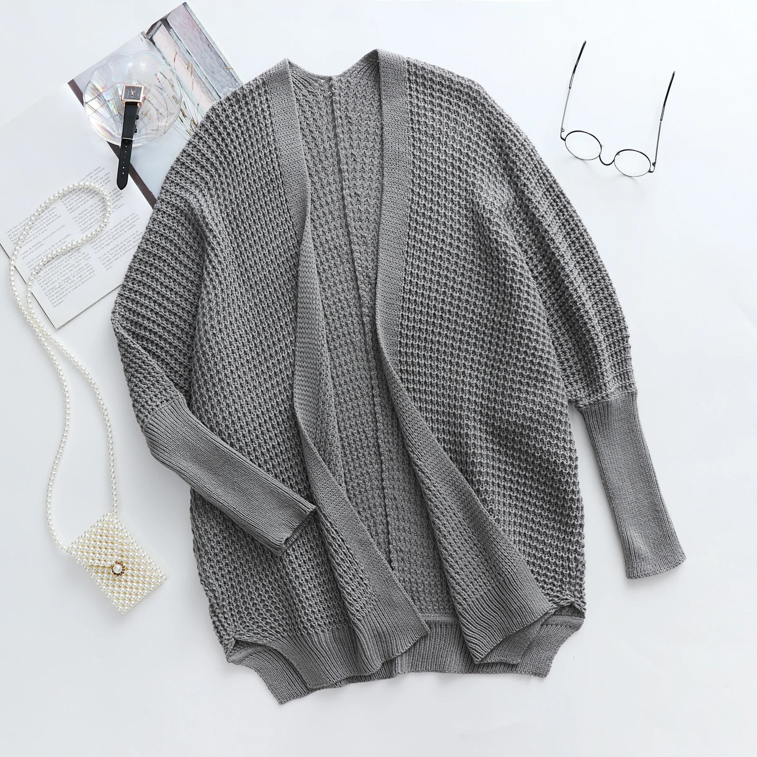 

Women Loose Cardigan Sweater Luxury Knit Sweaters Coat Fashion Aesthetic Design Knitted Sweaters Women Clothes Korean Style Tops