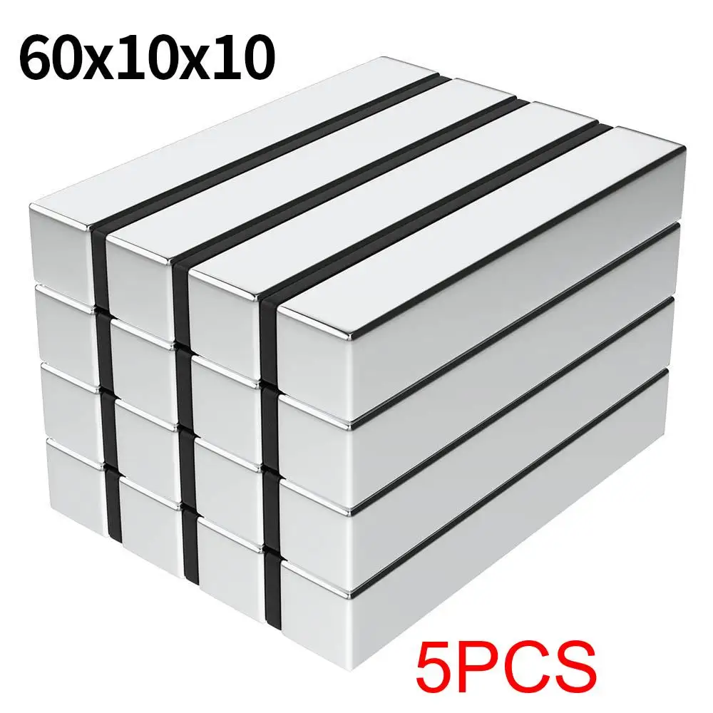 Supersterke Neodymium magneet N35 NdfeB Permanente magnetische imanes Blok Krachtige magneten Koelkast 60x10x3 60x10x5mm