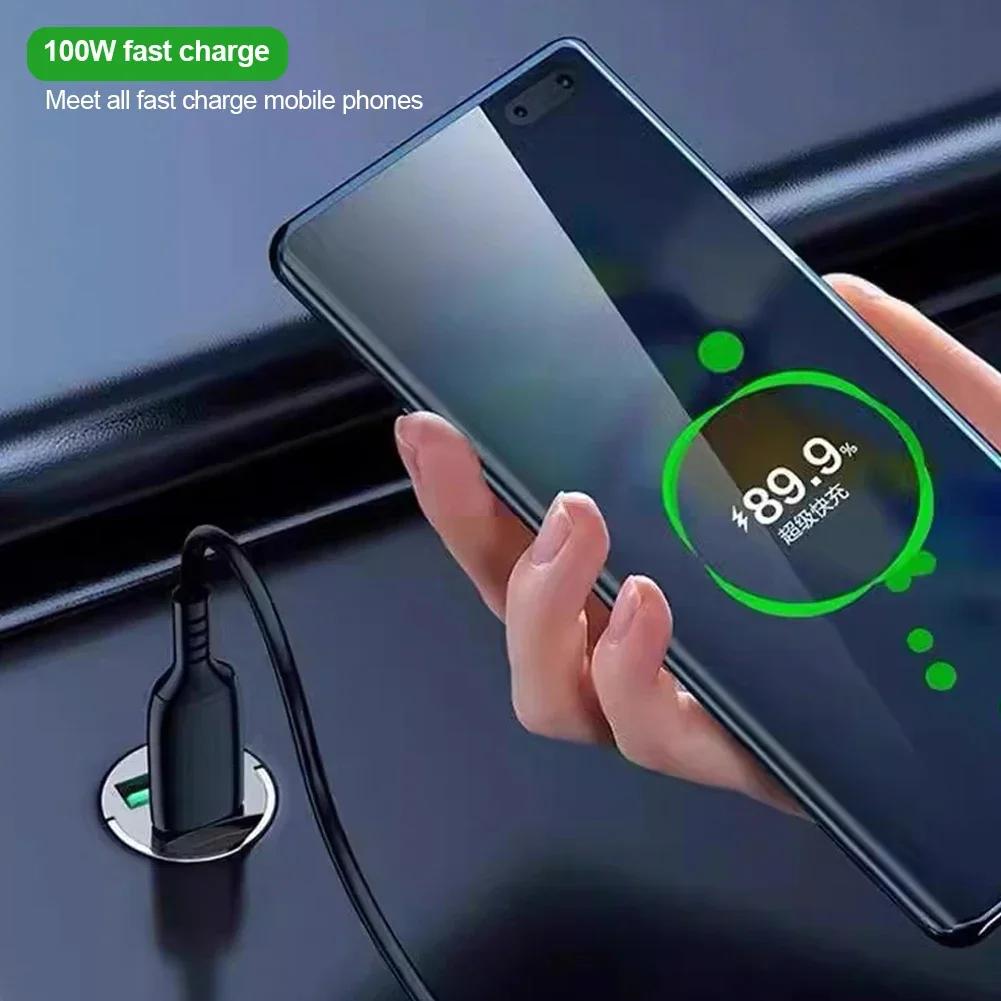 Mini Dual Ports Pull Ring Car Charger USB Fast Charging for iPhone Huawei Xiaomi Samsung QC 3.0 Phone Convenient Charger Adapter
