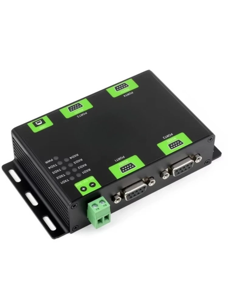 Industrial Isolated USB to 4-Ch RS232 Converter, USB to Serial Adapter, Original FT4232HL Chip, Mac/Linux/Android/Windows