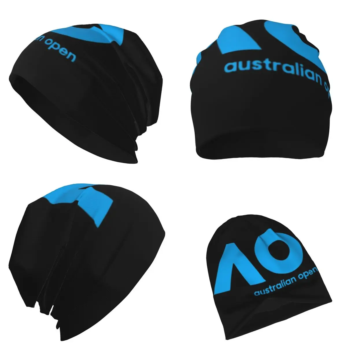 

Australian Open AO (Blue Version) Warm Knitted Cap Hip Hop Bonnet Hat Autumn Winter Outdoor Beanies Hats for Men Women Adult