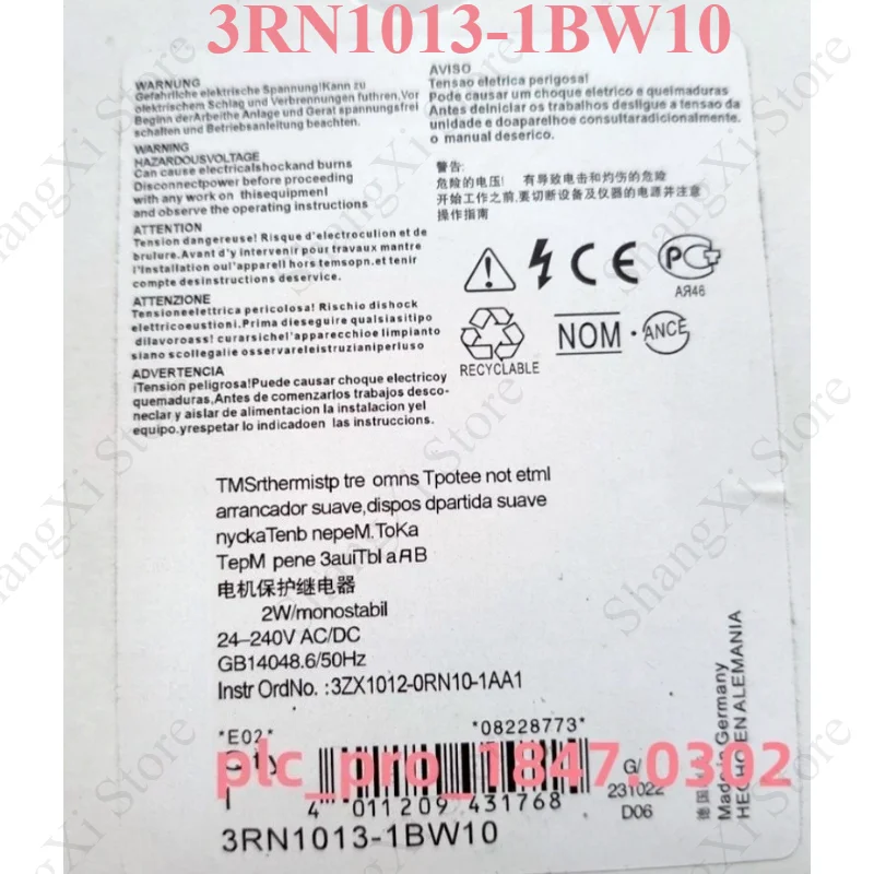 1PC Brand New 3RN1013-1BW10 Thermistor Relay 3RN10131BW10 Fast Delivery