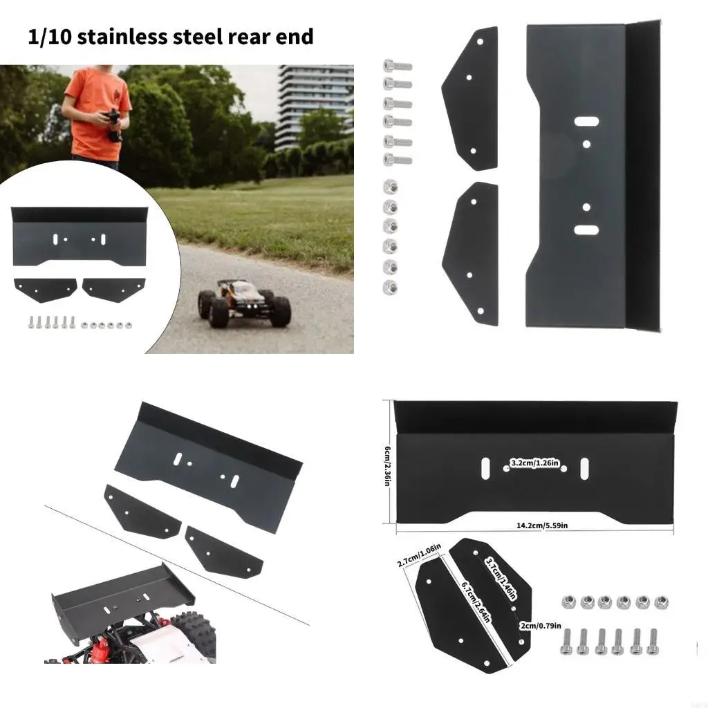 

Model Car Spoiler Tail Wing for 1/10 Scale Remote Control Crawlers Car Easy Install Upgrades Accessories