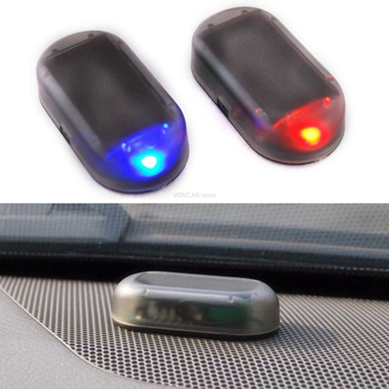 Luz de seguridad falsa para coche, alarma simulada alimentada por energía Solar, inalámbrica, antirrobo, lámpara de precaución, LED intermitente de imitación