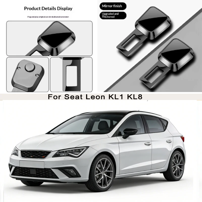 

for Seat Leon KL1 KL8 Car Seat Belt Clip Extender Safety Seatbelt Lock Buckle Plug Thick Insert Socket Extender Safety Buckle