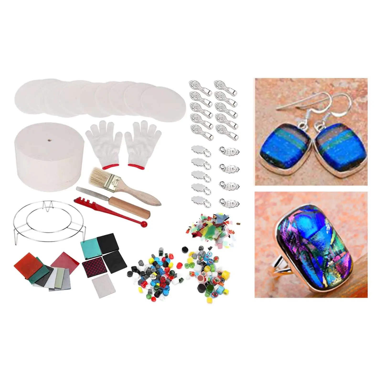 14Pcs Stained Glass Fusing Supplies Handmade Accessories Jewelry Tools