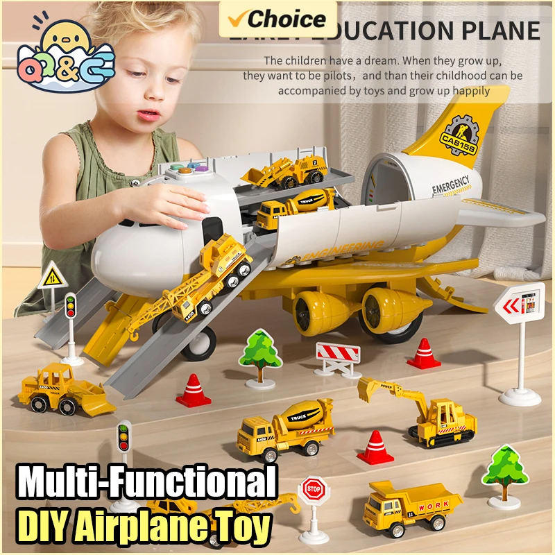 New Aircraft Simulation Track Inertia Toy Airplane with Lights Music Large Size Passenger Plane Kids Airliner Toy Car Gifts