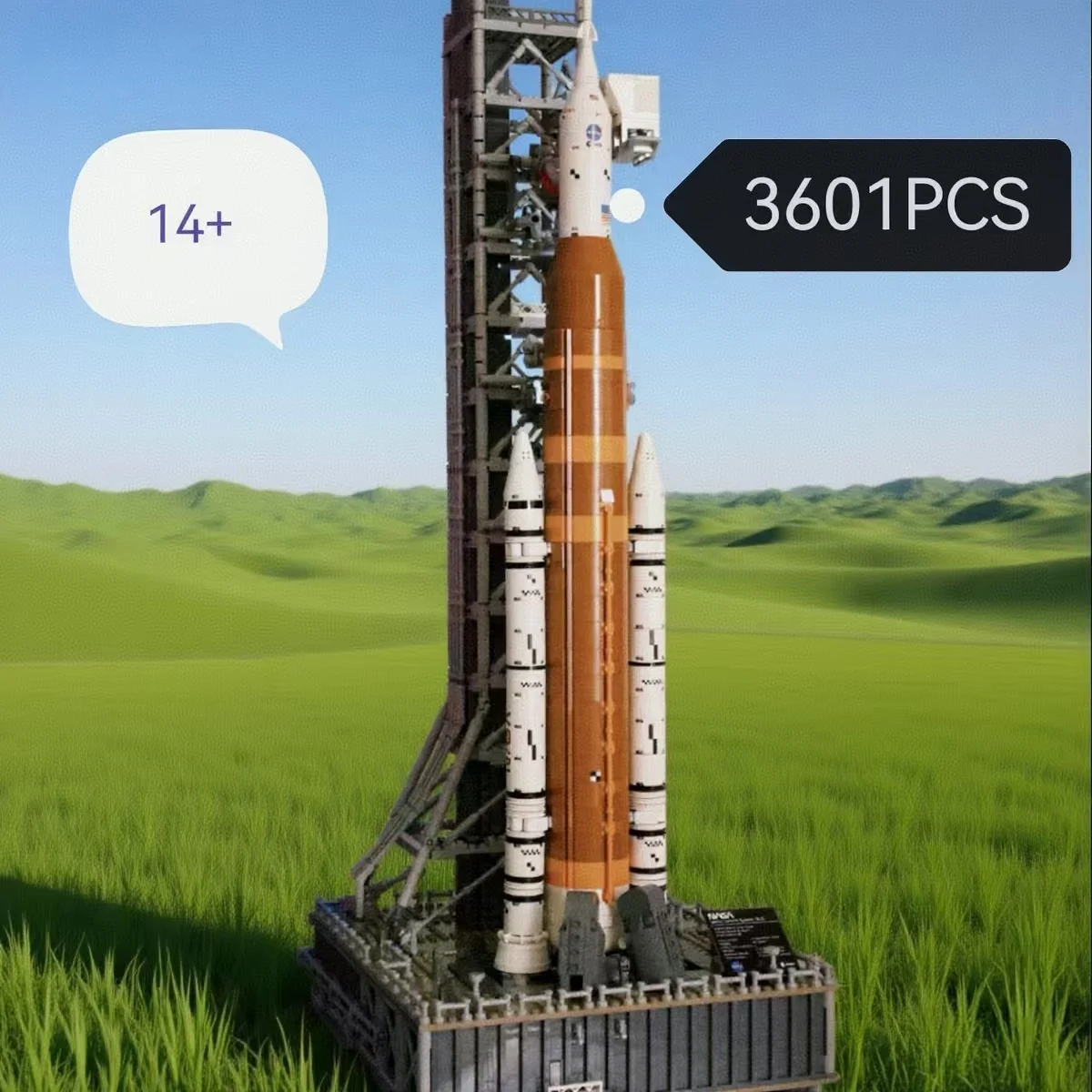 3601 قطعة ديكور المنزل 10341 نظام إطلاق الفضاء لتزيين سطح المكتب لهدايا الأطفال والكبار