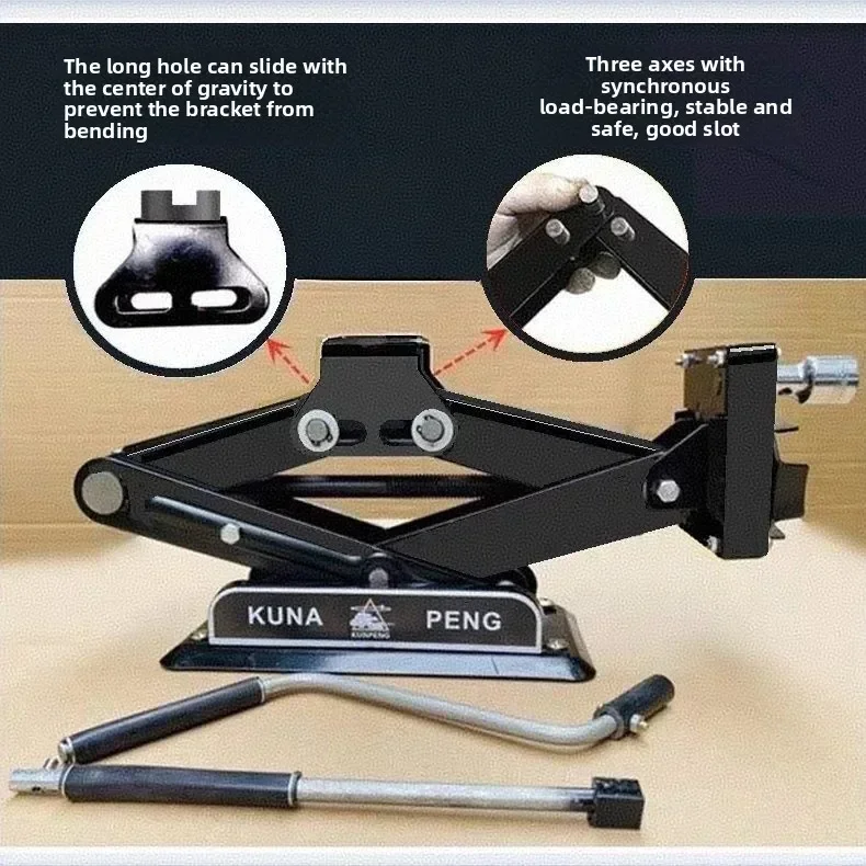 

Durable Electric Jack Hand Crank Multi-function Tire Change Lifting Tool Labor-saving Jack for Horizontal Car