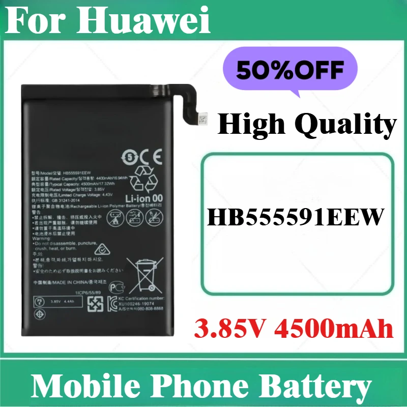 

HB555591EEW Mobile Phone Battery 3.85V 4500mAh For Huawei Mate30 Pro 5G Replacement Battery Brand-New High Quality