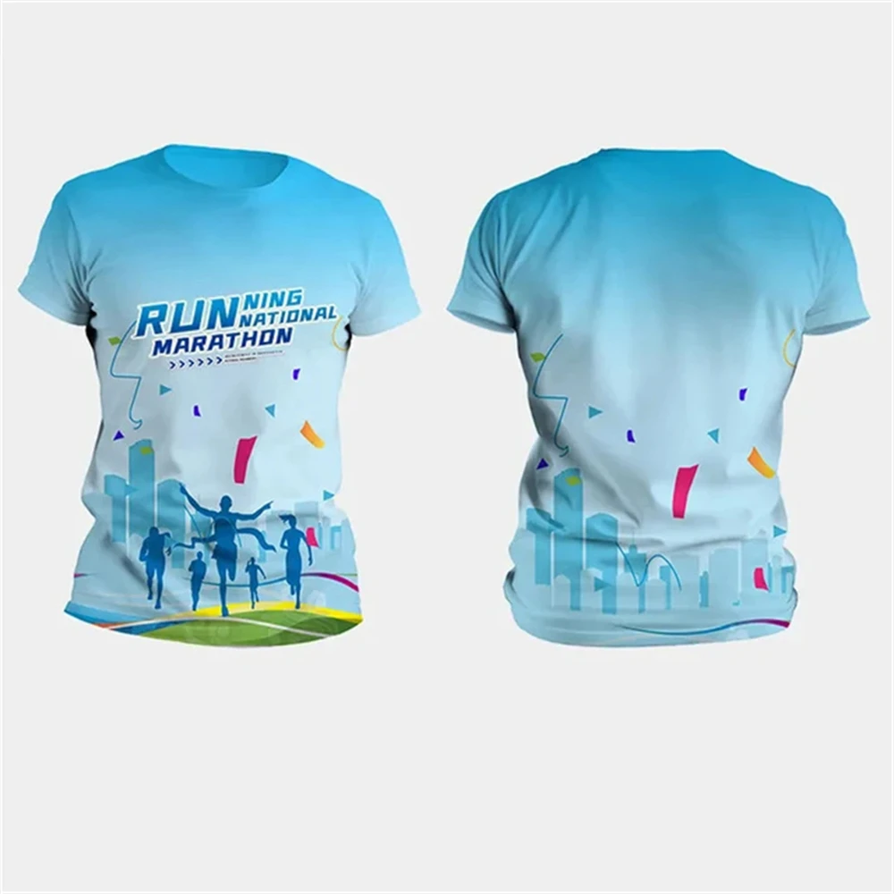 

Running Sports 3D Printing Summer Unisex Short Sleeve T-Shirt Fitness Sports Outdoor Quick Drying Loose And Comfortable Clothing