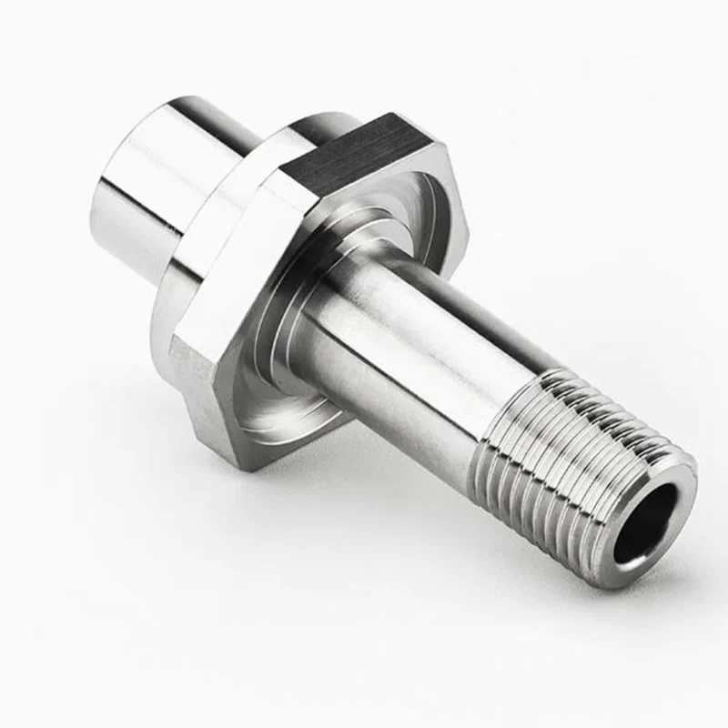 

High Precision 5 Axis CNC Metal Machining Alloy Steel Precision External Threaded Hexagonal Shaft Component