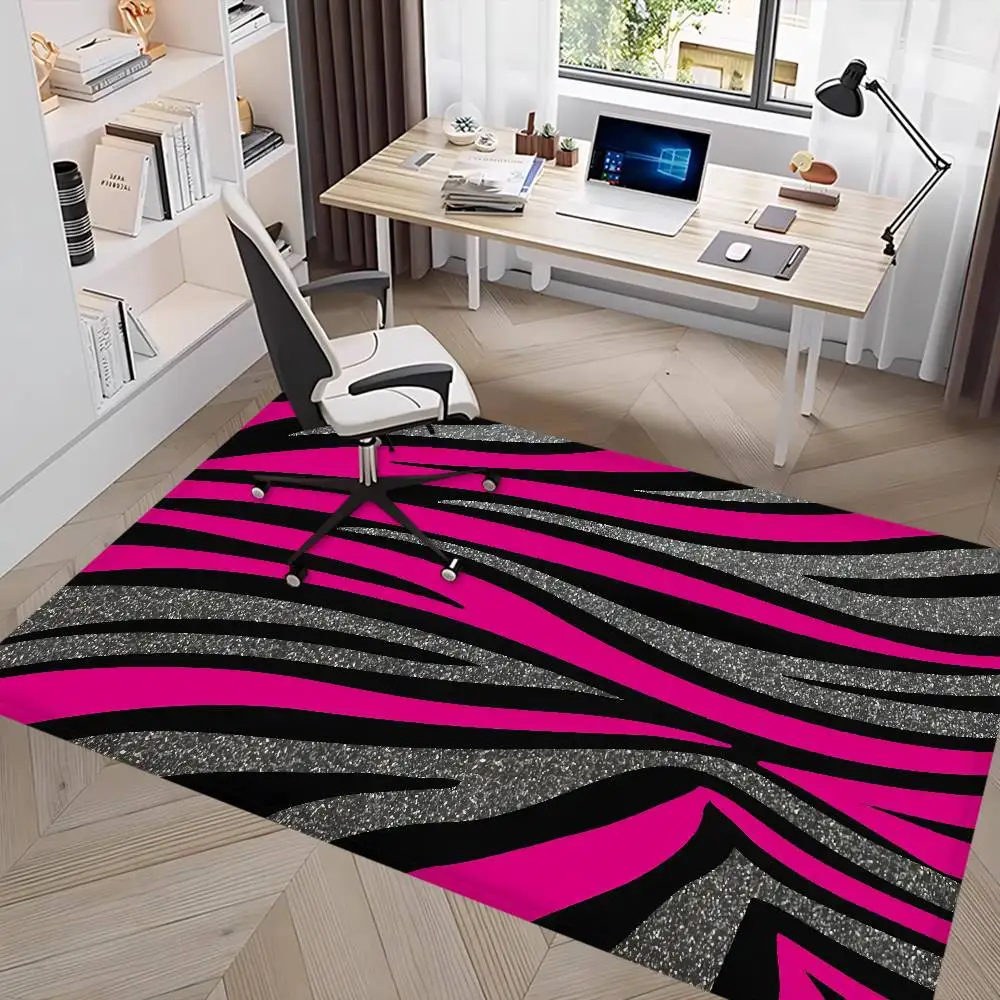 Schwarz-weißer Zebra-Badezimmerteppich, rutschfeste Wäscheraummatte, Wäscherei-Dekoration, Balkon, Kinder-Wohnzimmer, Toilettenvorleger
