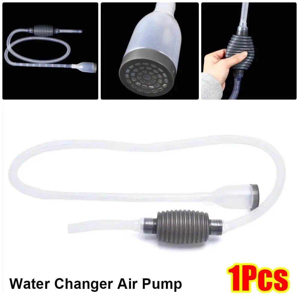 1Pcs New 140cm Water Changer Air Pump Handheld With Filter Nozzle Fish Tank Cleaning Accessories Plastic Aquarium Gravel Cleaner