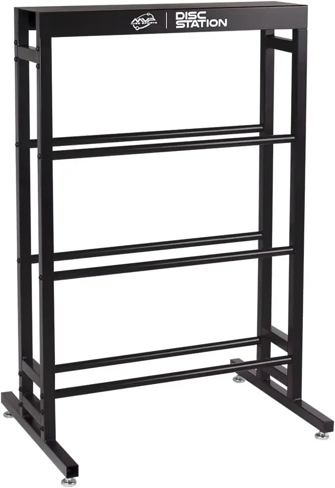 MVP Disc Sports Disc Station Disc Storage Rack (Choose Your Size and Color)