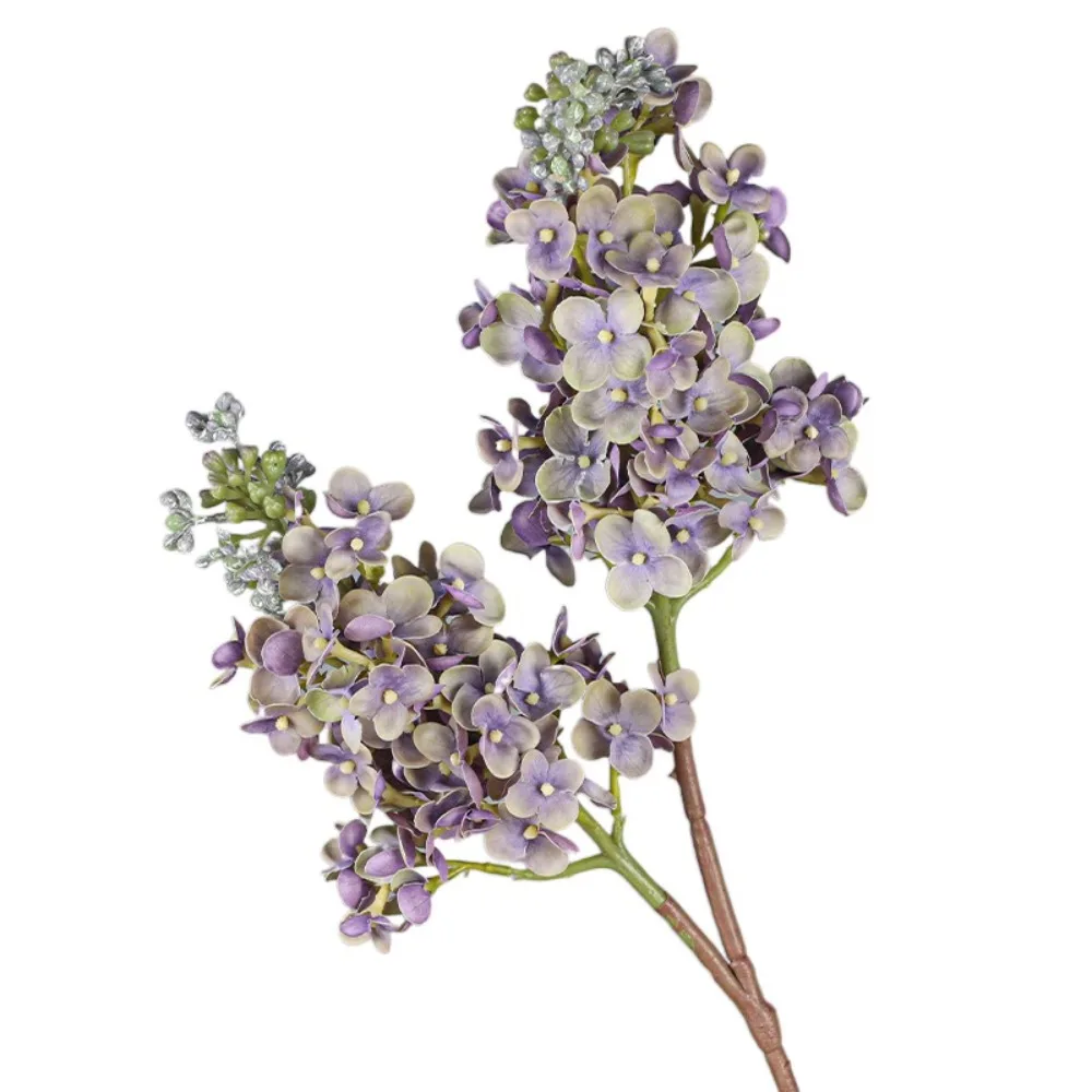 

Real Touch Artificial Lilac Flower Elegant Luxury Silk Lilac Flower Branch Handmade Fake Flower Home Table Decoration