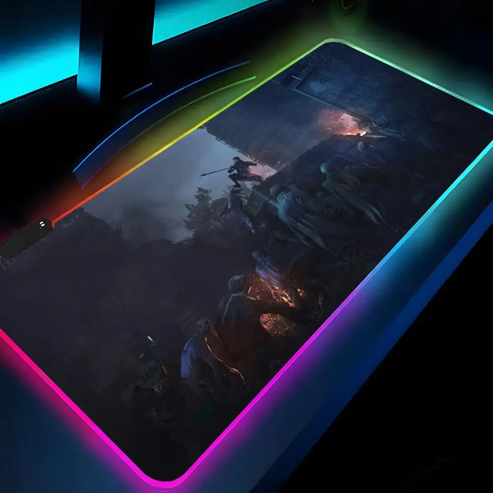 

Коврик для мыши Dying Light 2, коврик для ноутбука Rgb Xxl, игровой коврик для мыши, клавиатура с подсветкой, геймерская девушка, настольные коврики, стол