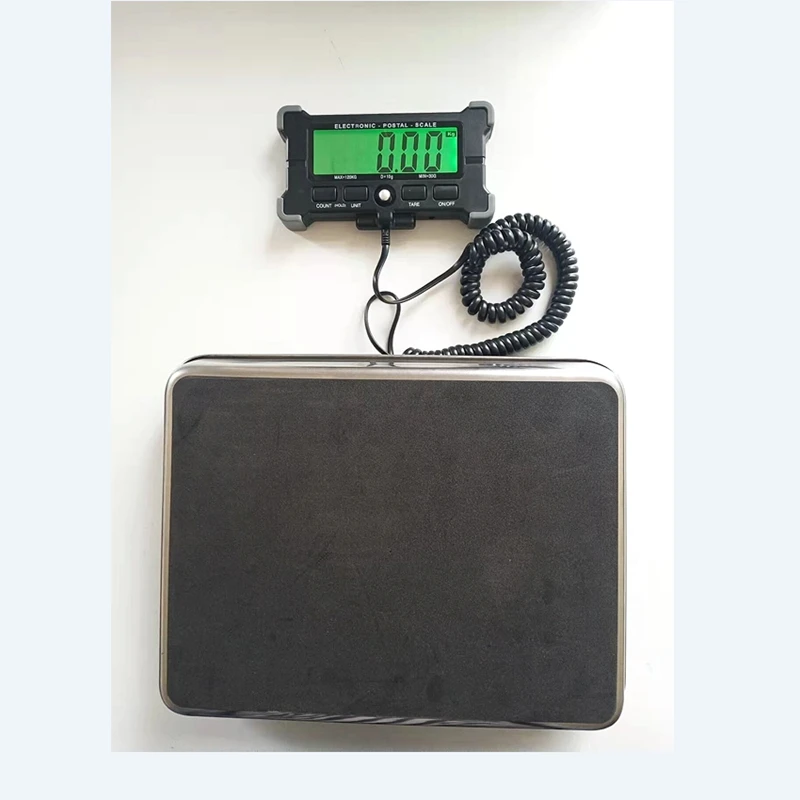 Balança Postal Eletrônica 120kg 10g 440lbs 0.05kg Display Lcd Portátil Expresso Armazém Transporte Escalas Backlight Aço Inoxidável
