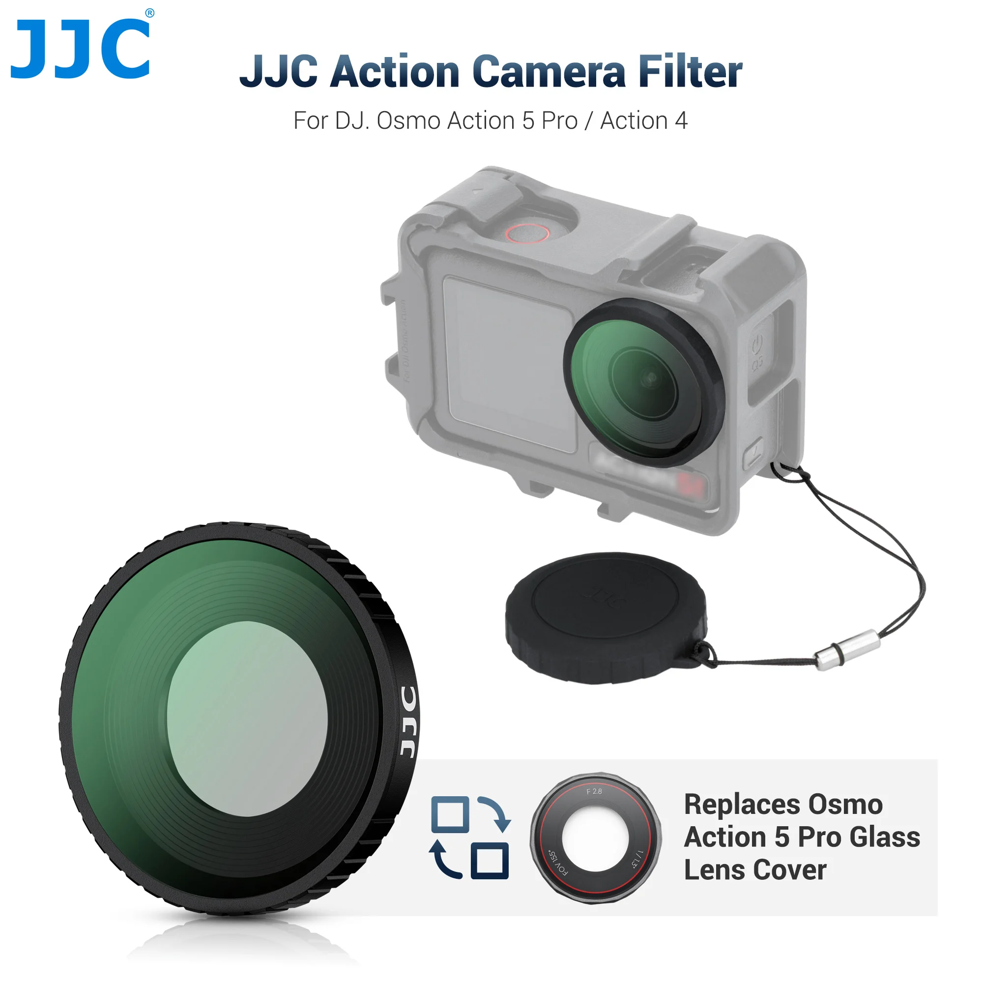 �y�Z�[�����zJJC �����Y�L���b�v��UV�t�B���^�[ DJI Osmo Action 5 Pro 4 �A�N�Z�T���[�p UV�t�B���^�[�v���e�N�^�[�J�o�[ Action 5 Pro 4 �A�N�Z�T���[
