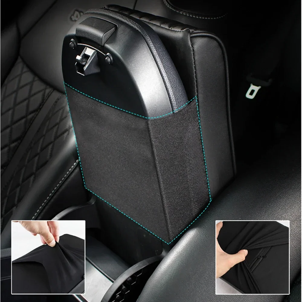 Nesting Box Pads Car Armrest Mats Leather Cars Armrest Mat Center Auto Armrests Boxs Cover Pad Leather Center Styling Interior