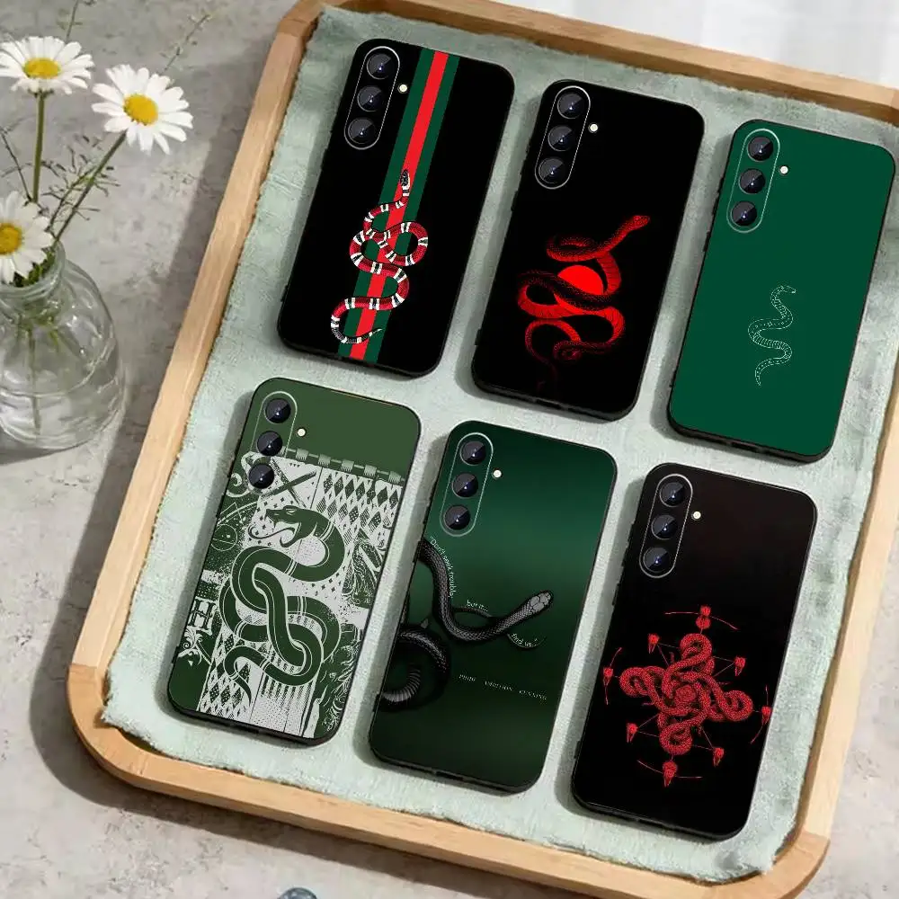 

Snake Phone Case For Samsung Galaxy A73,A21s,A22,A31,A52,A53,A71,A41Soft Black Shell