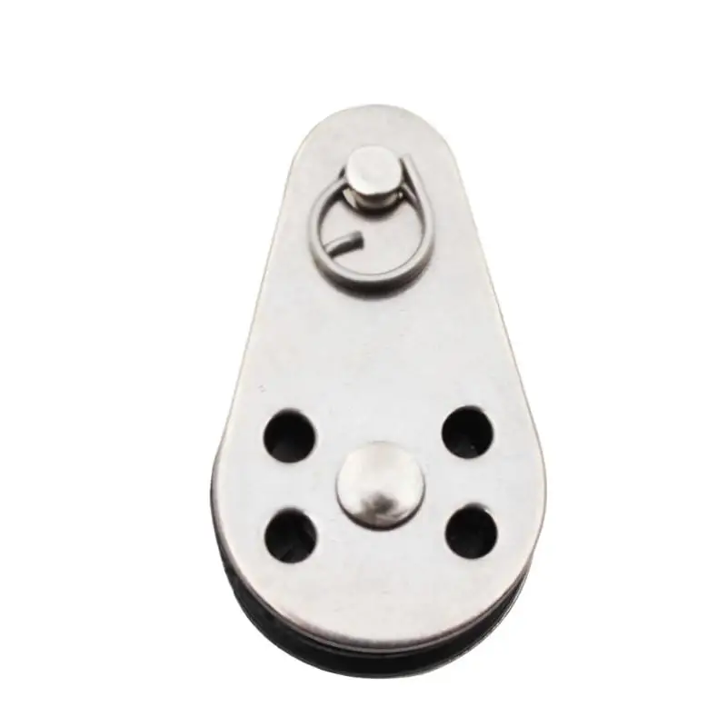 1 Stück 45mm Seilrolle aus 304/316 Edelstahl mit Nylon-Seilhülse und Einzelbefestigungsohle für 2mm bis 8mm Seil – Detail 6