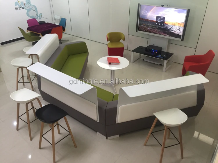 Colorful Reception Sofa Set for Office Lobby and Waiting Rooms