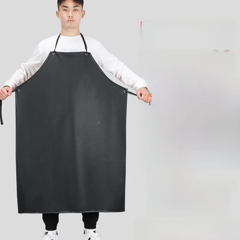 Waterproof Oil-resistant Kitchen Apron Durable Wear-resistant PVC Material Protective Clothing for Home Direct Sale