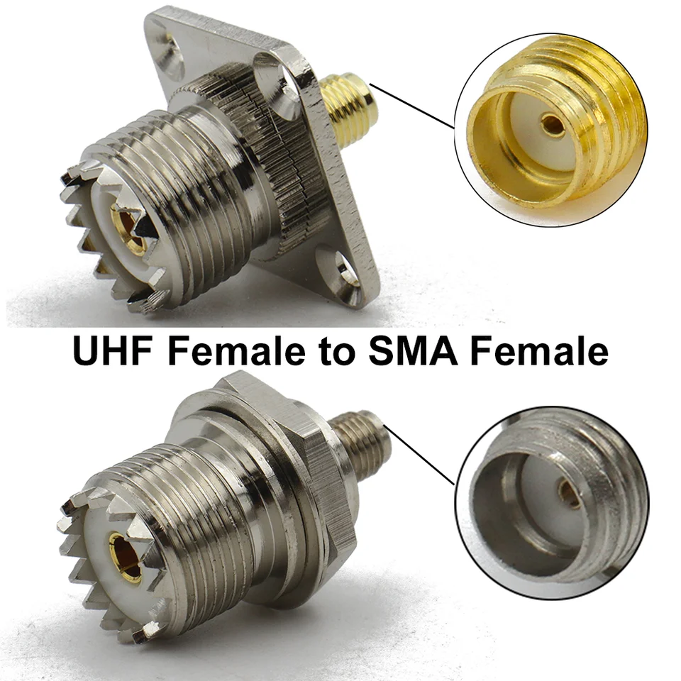 Conector UHF a SMA SO239 PL259 macho y hembra, adaptador de RF para radio CB 6