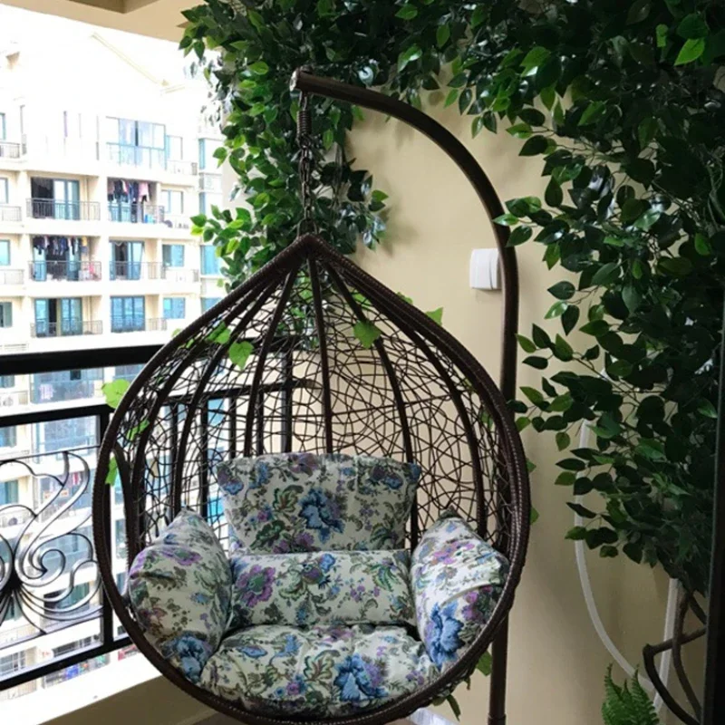 Wrought iron bird's nest hanging chair hanging lan rattan chair hanging basket swing outdoor indoor balcony new lazy