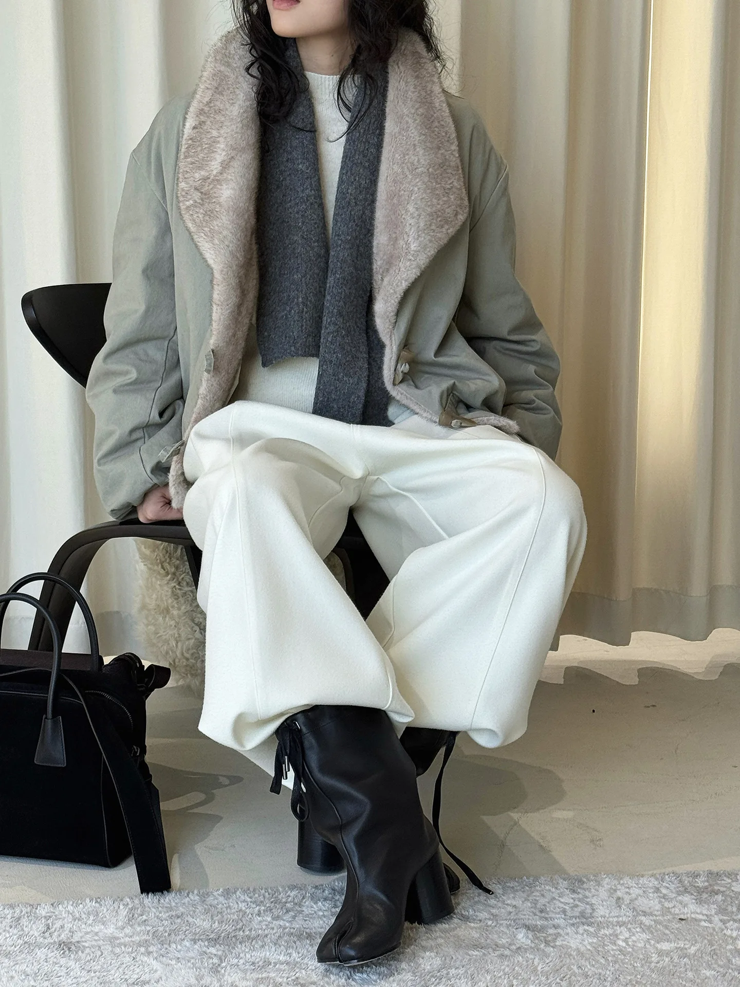SEIZPROJECTS Winter New Korean Style Fashionable Design Style Lapel Mink Fur down Jacket Comfortable Warm Jacket for Women