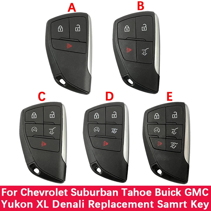 CN013029 Aftermarket 6 Button Smarty Car Key For Chevrolet Suburban Tahoe 2021 2022 Remote 433MHz ID49 Chip FCC ID YG0G21TB2