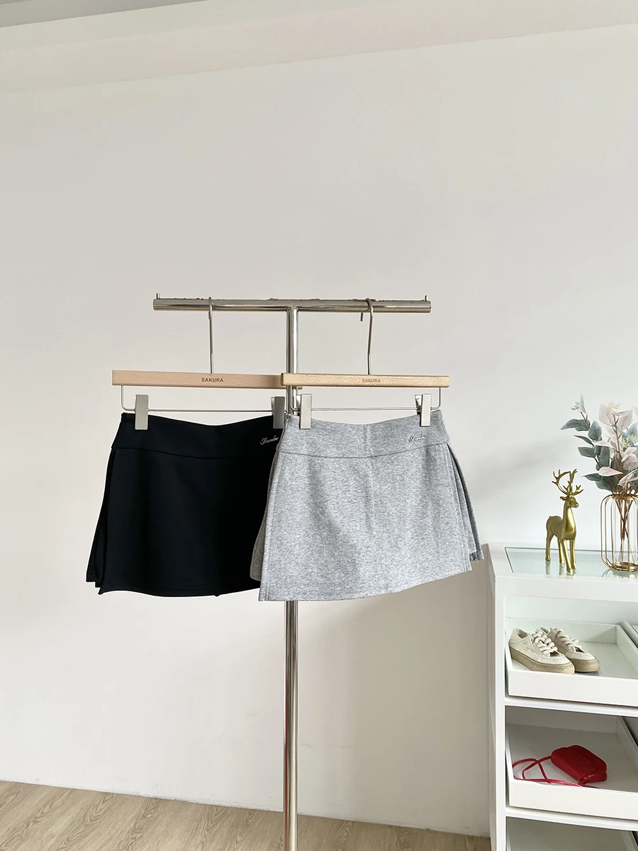 Été 2025 taille haute a-ligne jupe pantalon décontracté Faion coréen Sle femmes ouvert fendu minceur jupes trajet Polyester