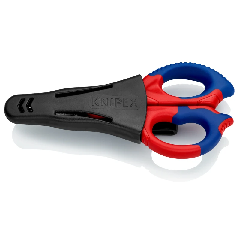 Imagem -03 - Tesoura Eletricista Knipex 95 05 155 sb Tesoura Universal com Micro-dentição Corte Limpo e Antiderrapante