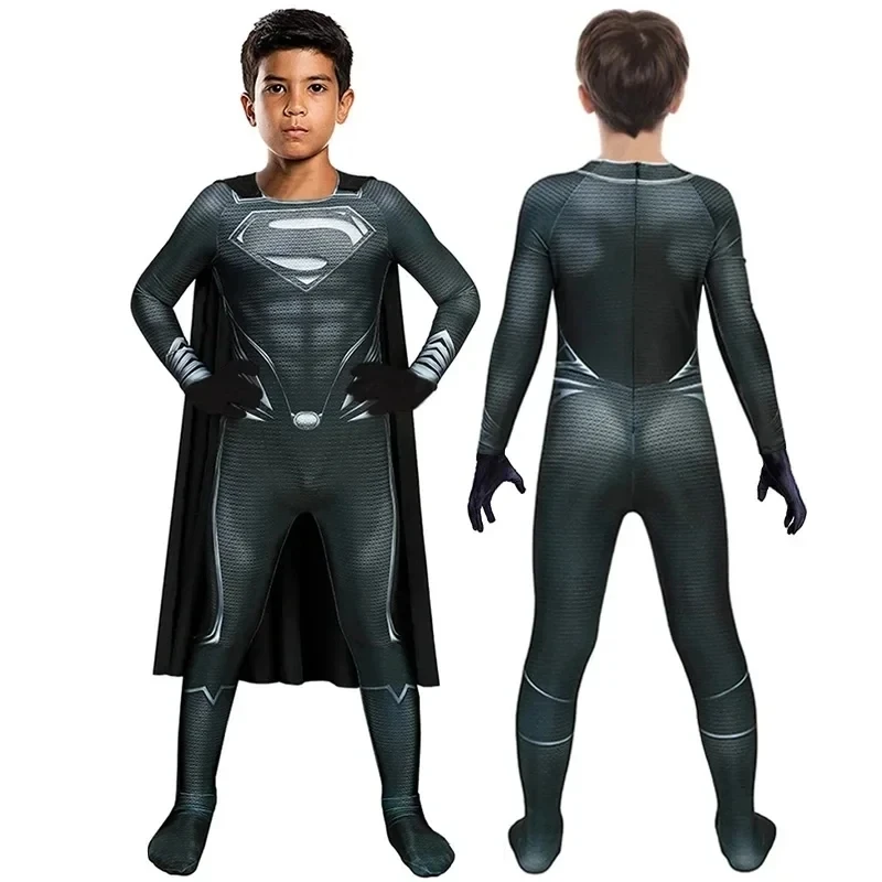 Child Adult Superman Superhero Clark Kent Kal El Cosplay Costume Bodysuit Jumpsuit Halloween Party Costumes