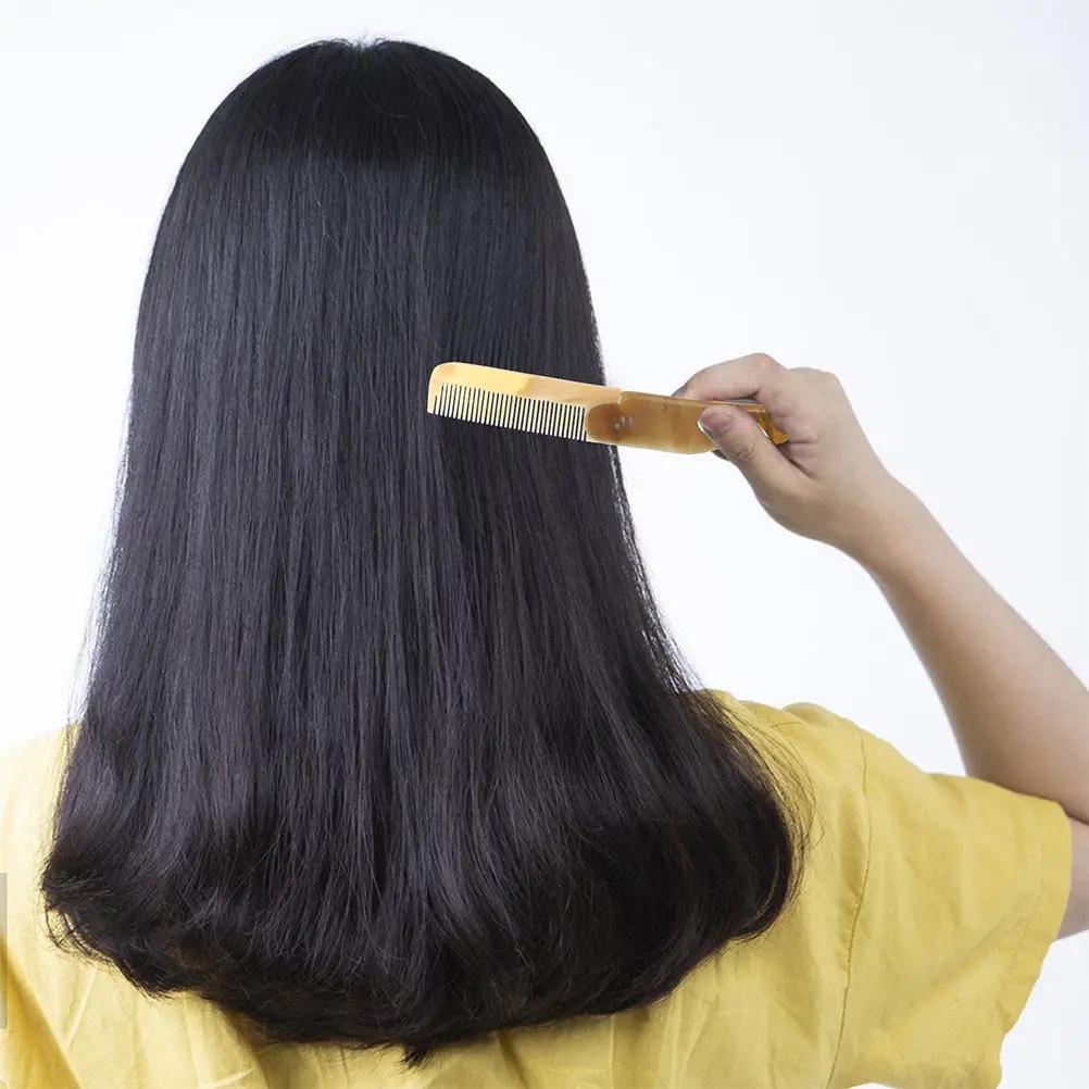 

2Pcs Foldable Travel Comb Portable Compact Horn Hair Brush Hair Styling Scalp Massage Mustache Beard Comb Pocket Size